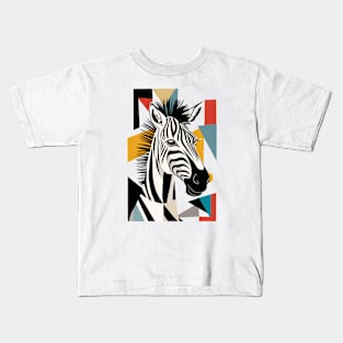 Cool Geometrical Zebra Kids T-Shirt